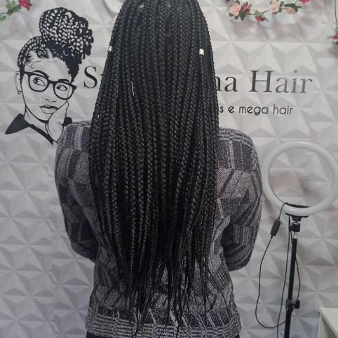 tranças box braids cintura