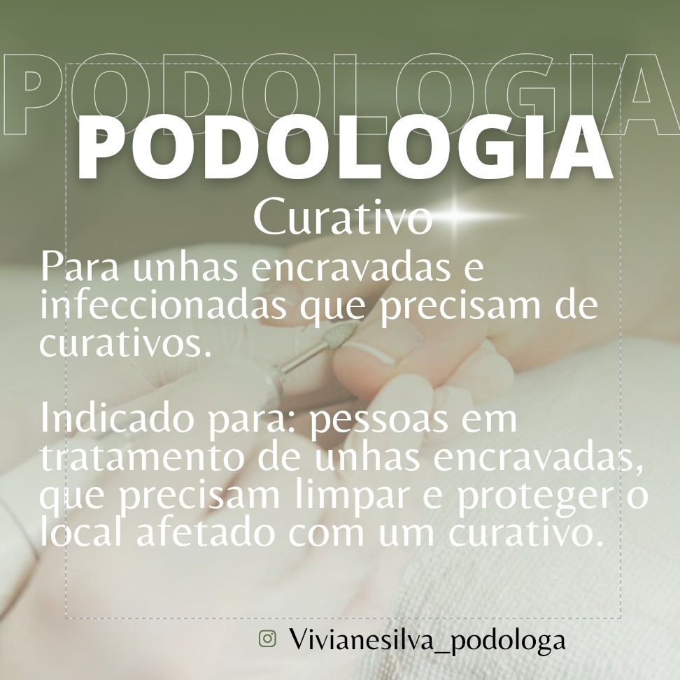 CURATIVO - Apenas curativo hálux unhas inflamadas, Para retorno de pacientes, com uso do laser infravermelho,não incluí pé diabéticos.