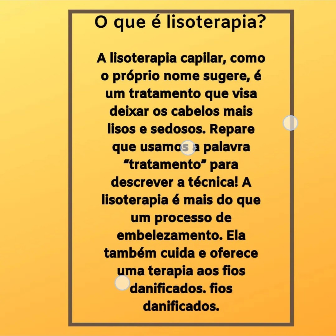 Lisoterapia - Cabelo curto