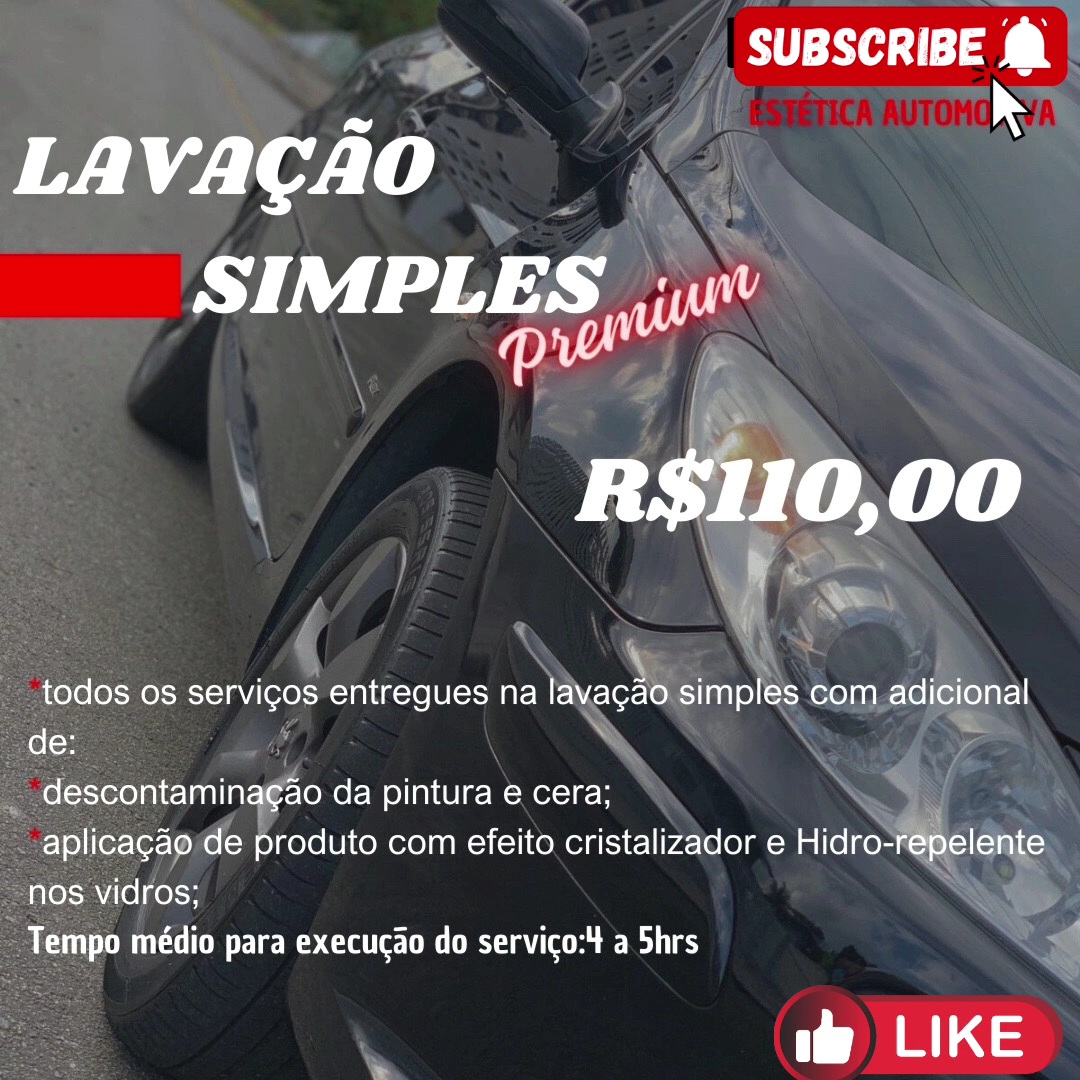 CARRO pequeno lavagem BÁSICA (Carro limpo os plásticos aplicado restaurax, aspirado e escovado, pré-lavagem e lavado com shampoo neutro, óleo de mamona nas caixas, pretinho brilhoso ou seco)