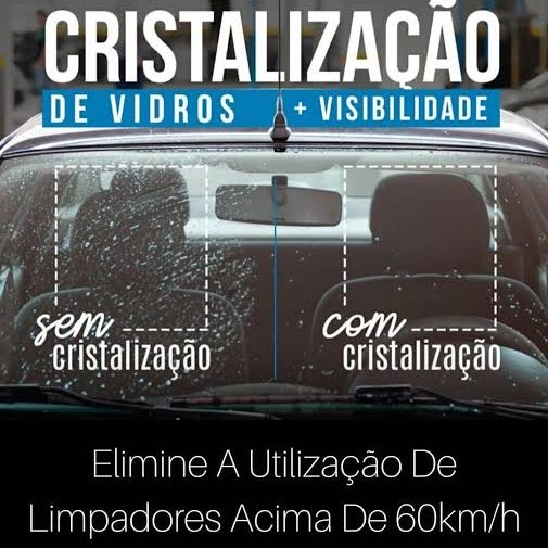 Cristalização de vidros (Não recomendado a aplicação no para brisas)