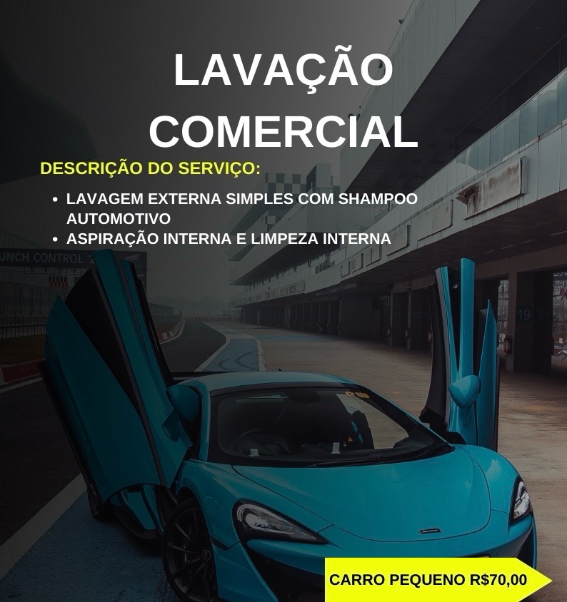 Lavação comercial - Carro pequeno