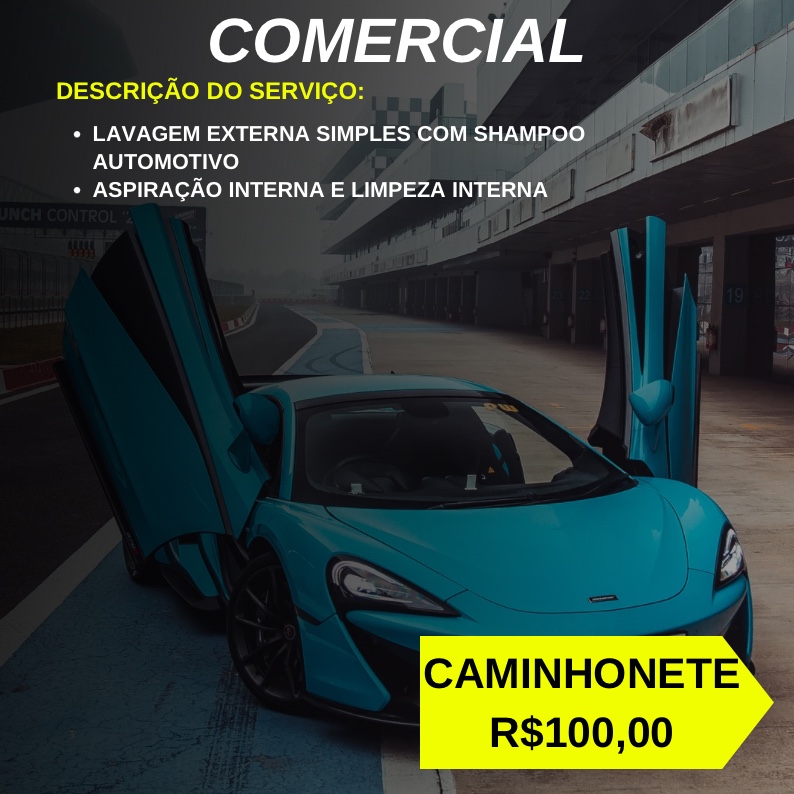 Lavação comercial - Caminhonete