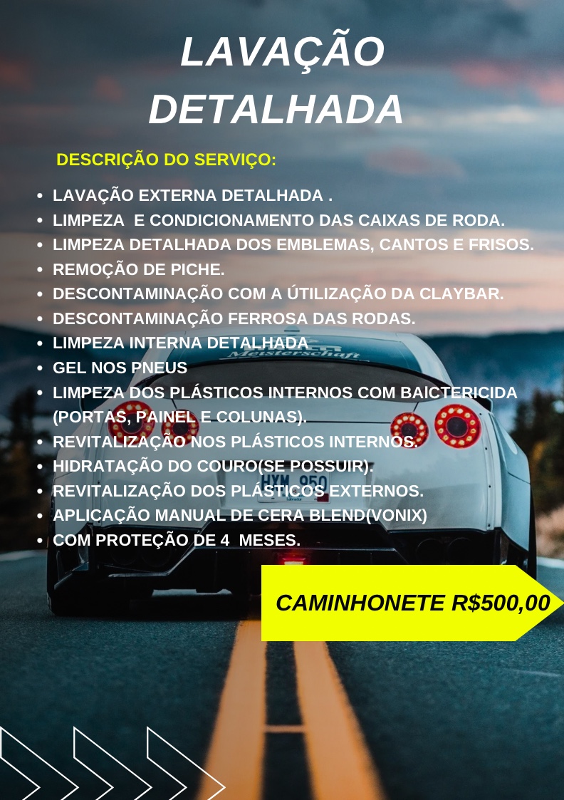 Lavação detalhada - Caminhonete