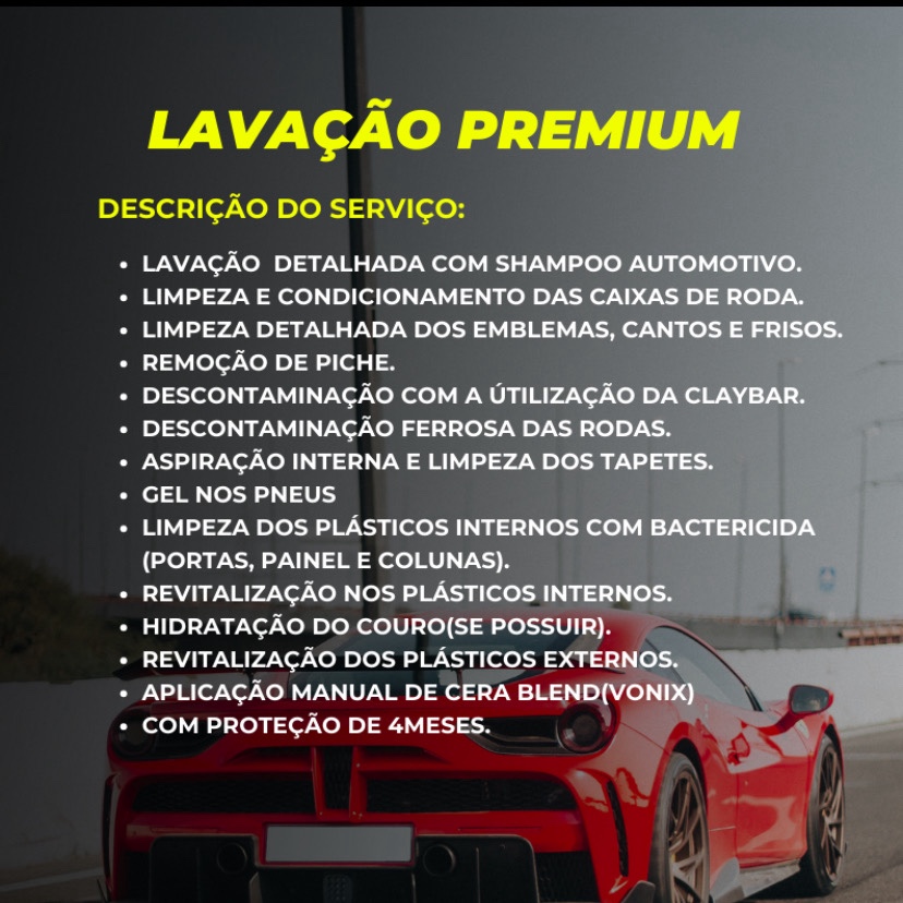 Lavação premium - Caminhonete