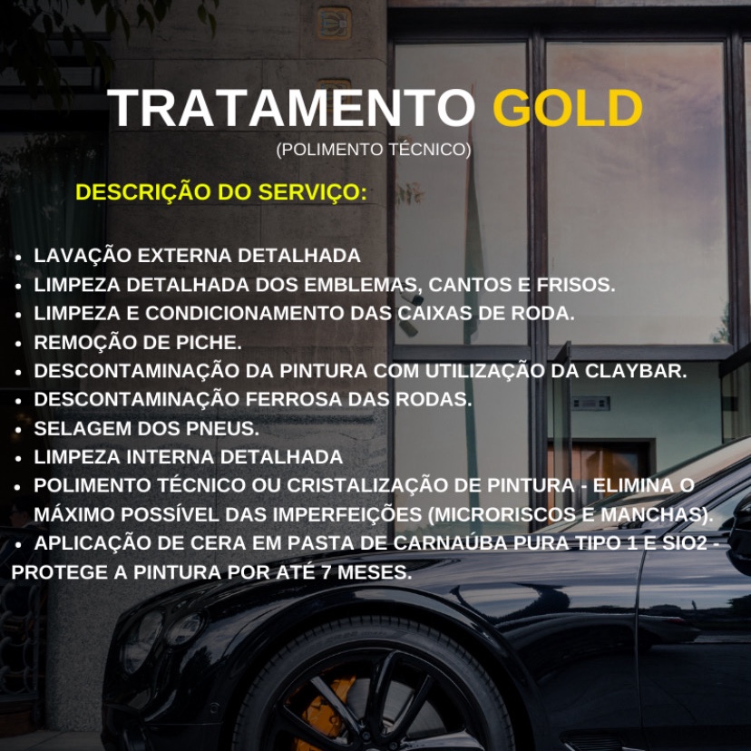 Tratamento gold (polimento técnico) - Caminhonete