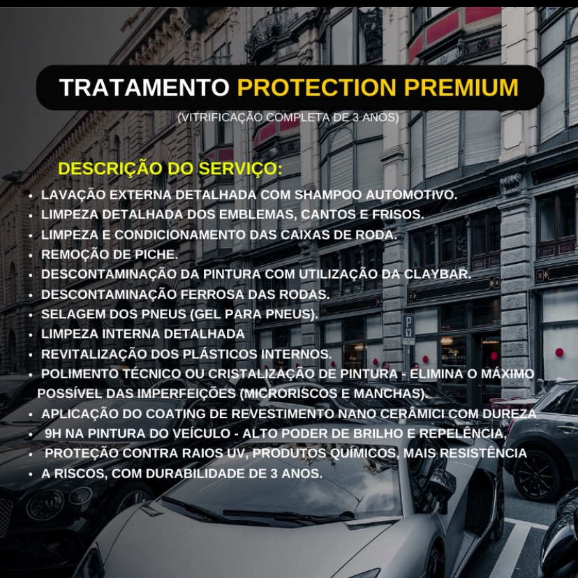 Tratamento protection premium (vitrificação completa de 3 anos) - Caminhonete