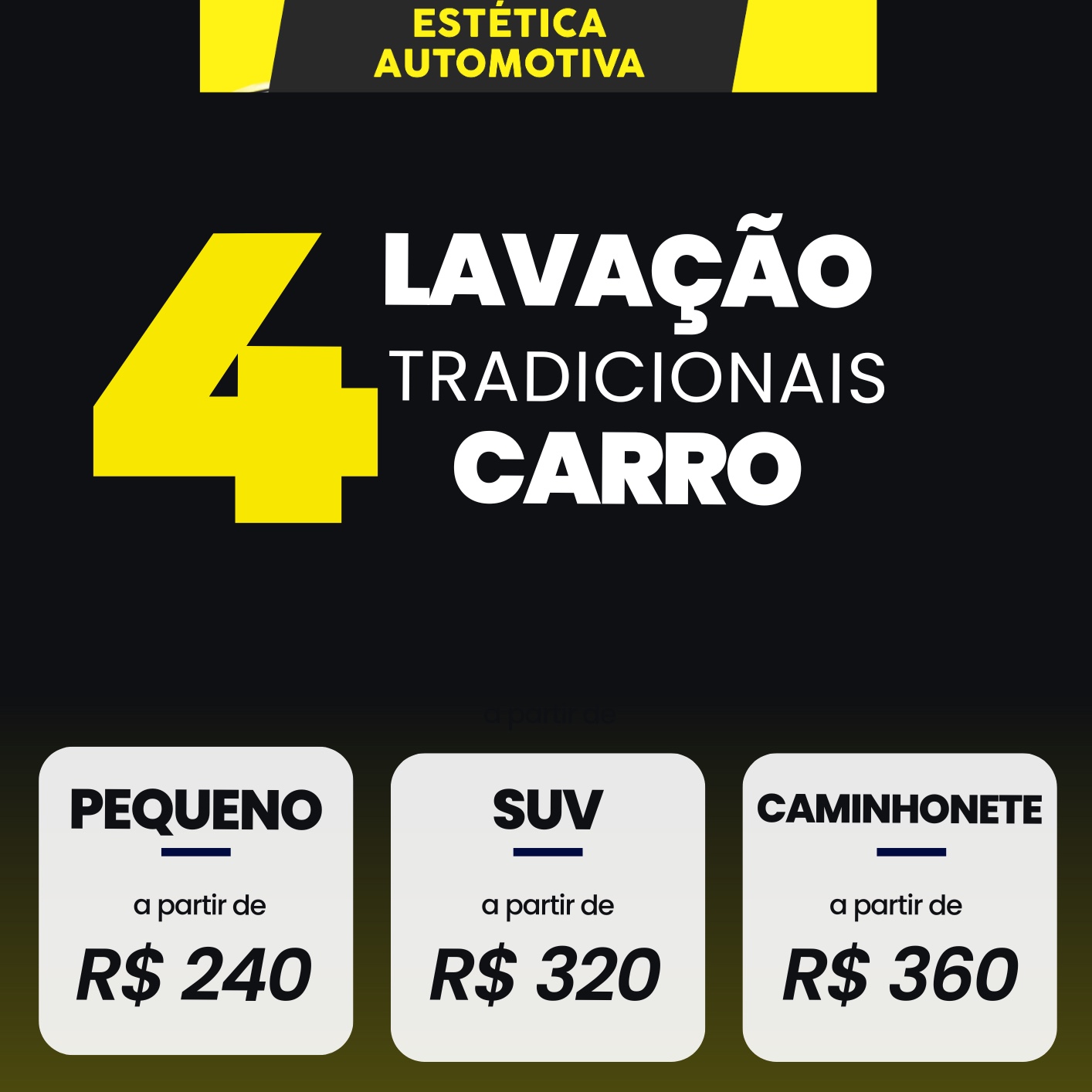 pacote de Lavação 4 Lavação de carro pequeno