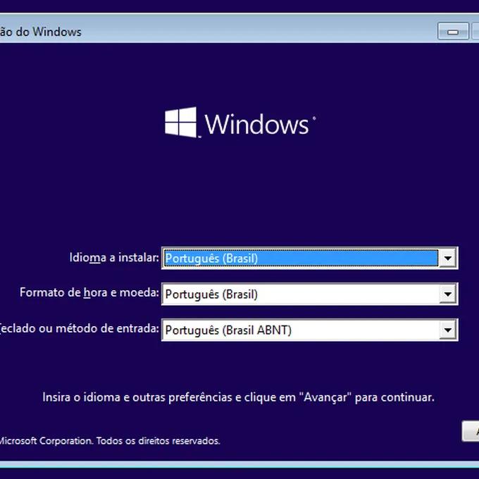 Formatação e Instalação do Windows