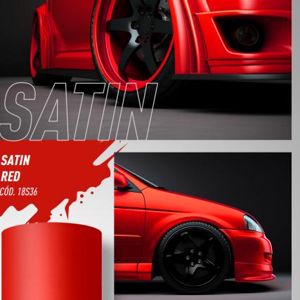 Satin red - Alltak - 1,38 metro linear