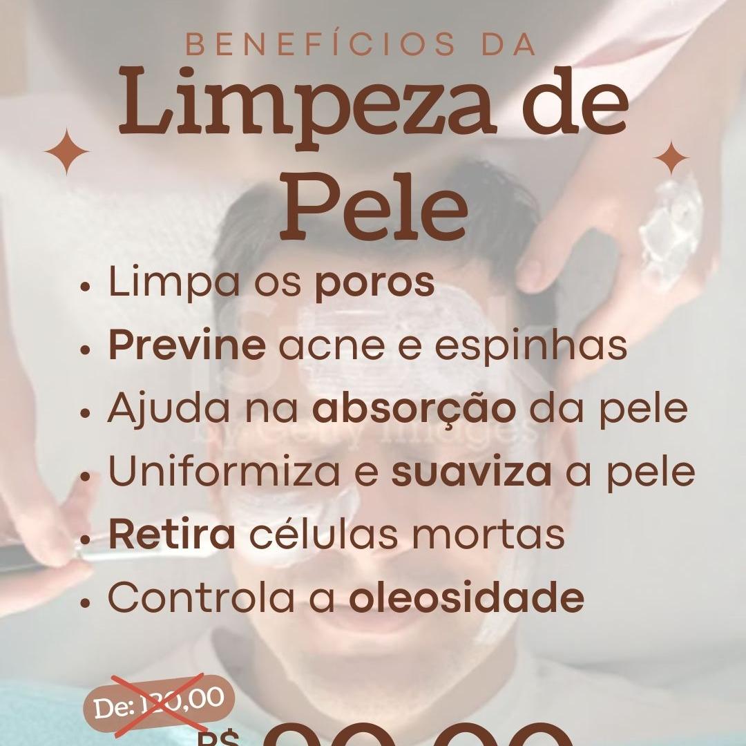 Limpeza de Pele Facial (Limpeza, Esfoliação, Nutrição e Hidratação)