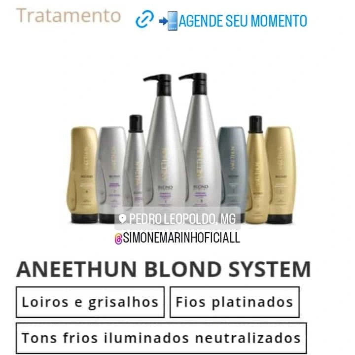 1. Loiros e grisalhos. MATIZAÇÃO BLOND SYSTEM Anethum. + resultado com nanotecnologia .Escova e prancha ou CORTE de: 79,90 em 3x ou 50,00 cada. dinheiro|pix