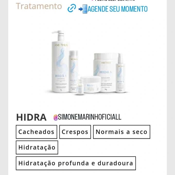 1.cabelo áspero,opaco ,embaracado com frizz .HIDRA Anethum. Acidificante hidratante, +sedocidade ,brilho .+ resultado com nanotecnologia .Escova e prancha ou CORTE de: 79,90 em 3x ou 50,00 cada. dinheiro|pix