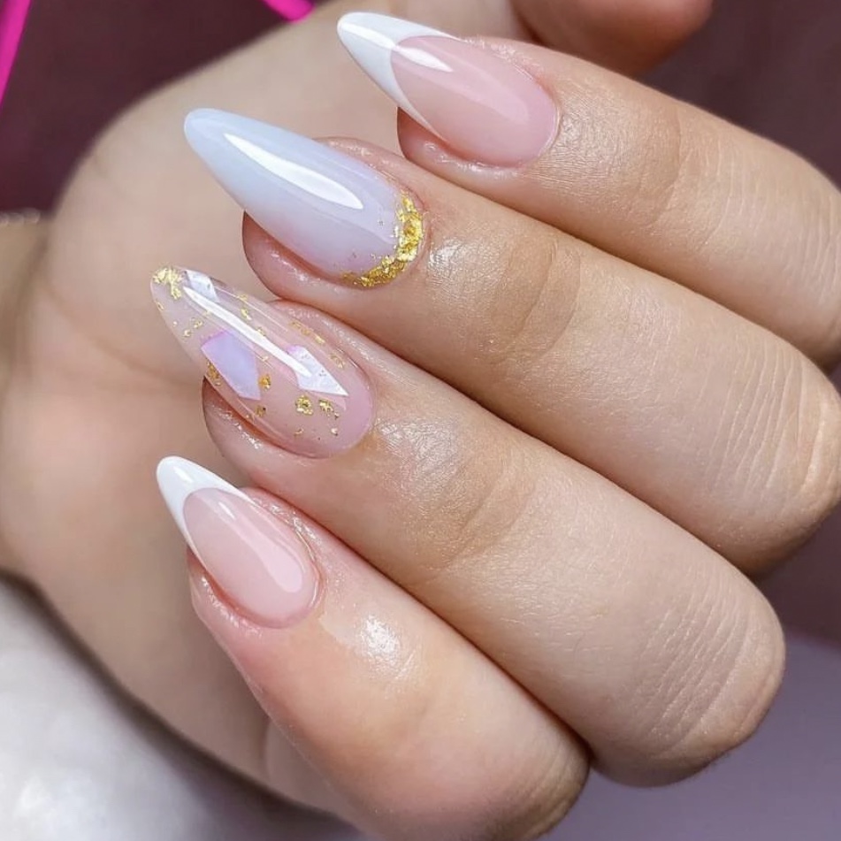 alongamento em gel molde + esmaltação em gel