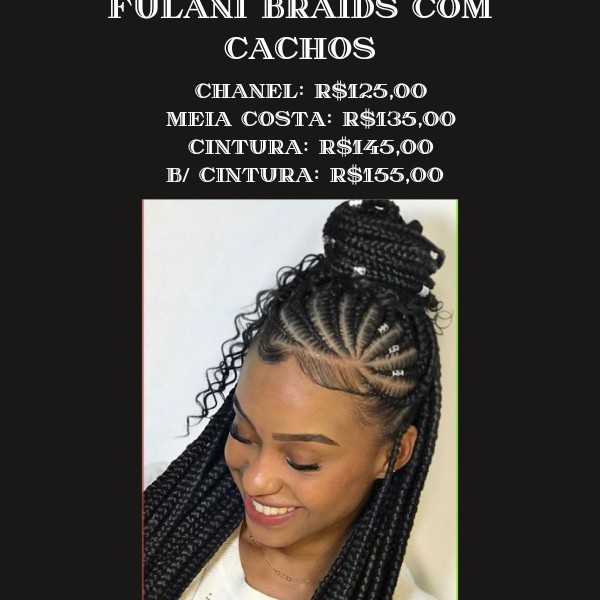 FULANI BRAIDS COM CACHOS