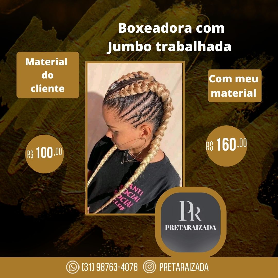 Tranças Boxeadoras detalhada