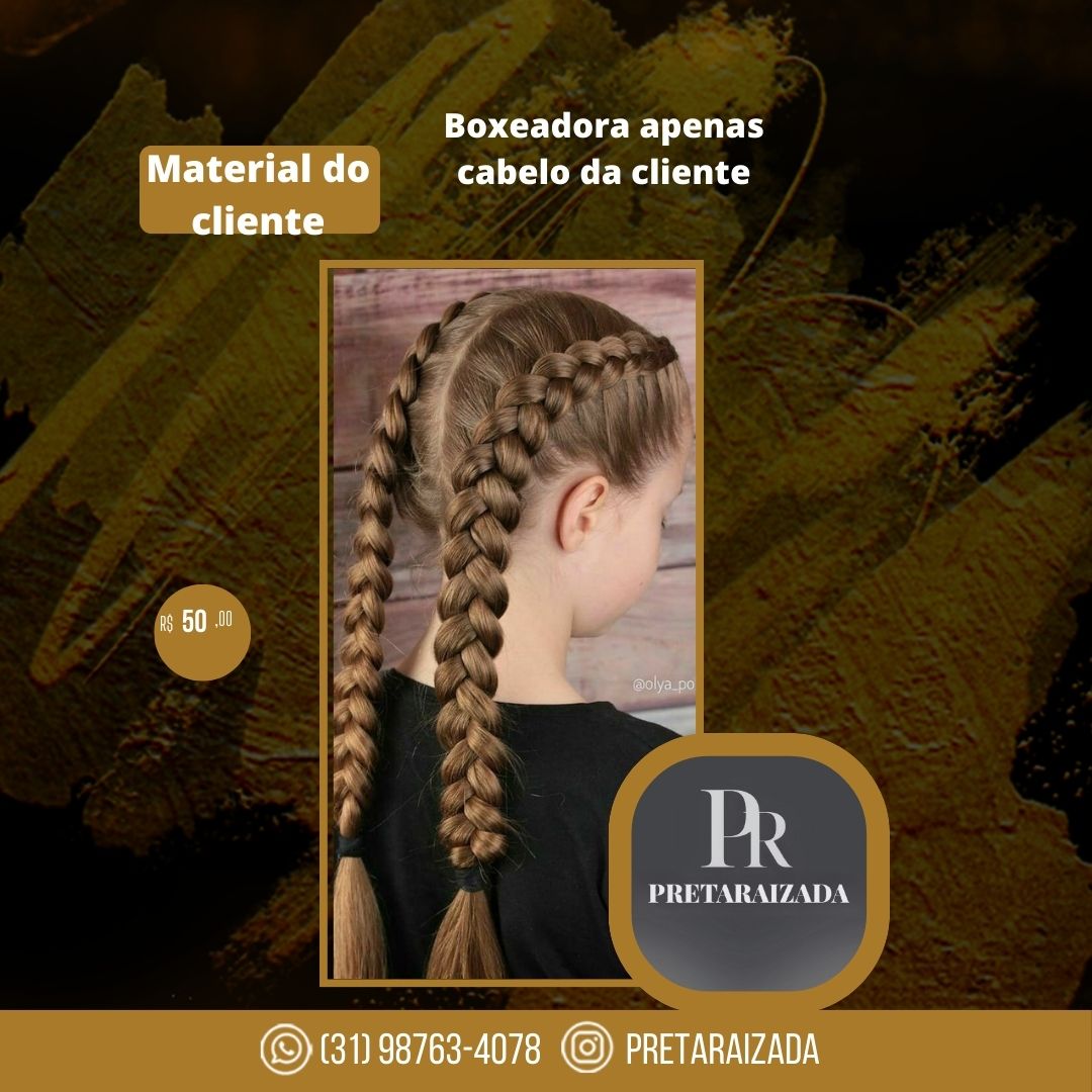 Boxeadora simples(apenas com cabelo do cliente)