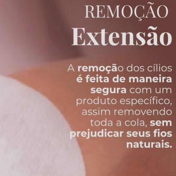 Remoção total extensão de cílios