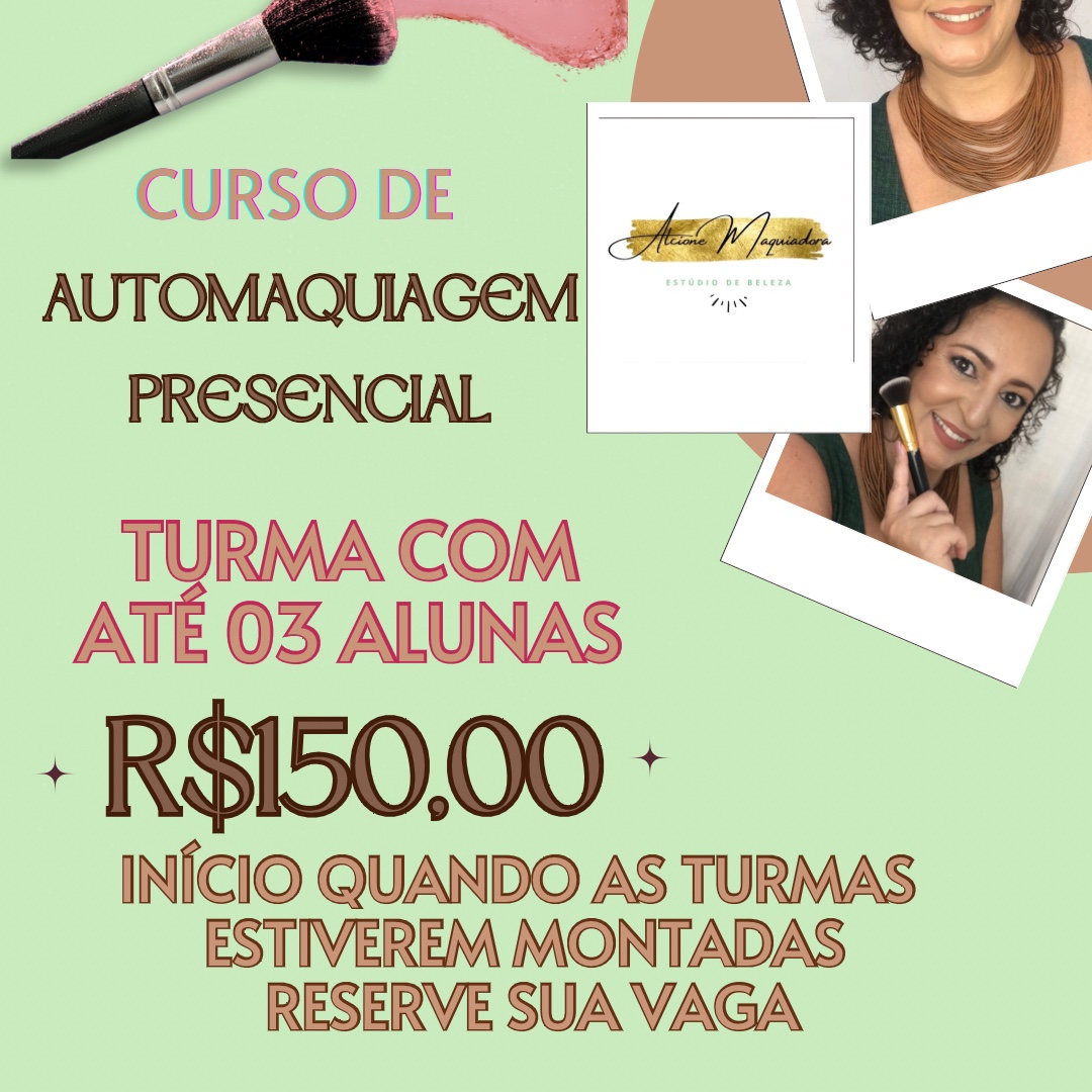 Turma curso de automaquiagem até 03 alunas