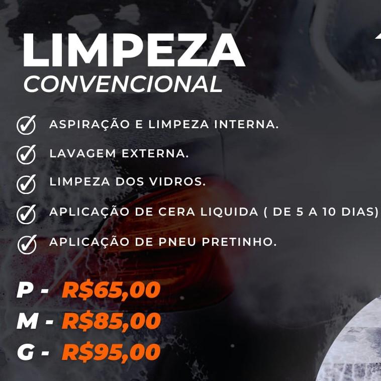 Lavagem convencional carro medio apartir