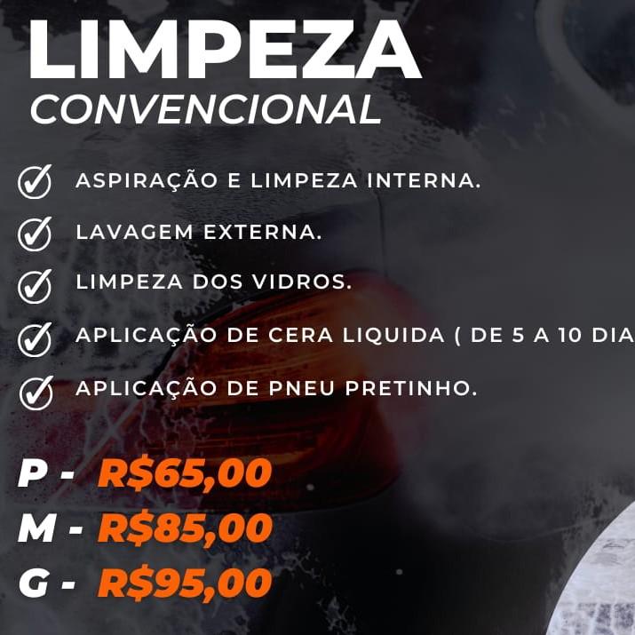 lavagem convencional carro Grande apartir