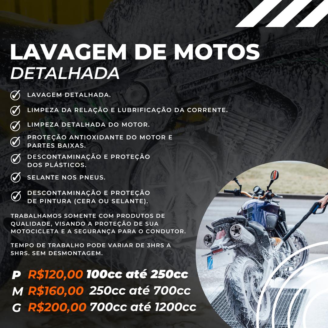 limpeza detalhada de motos apartir