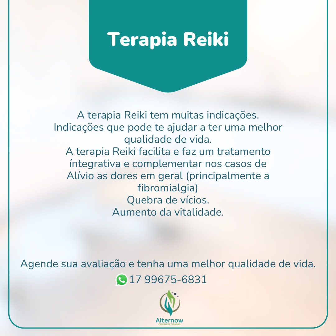 Terapia Reiki (presencial,online e a distância.