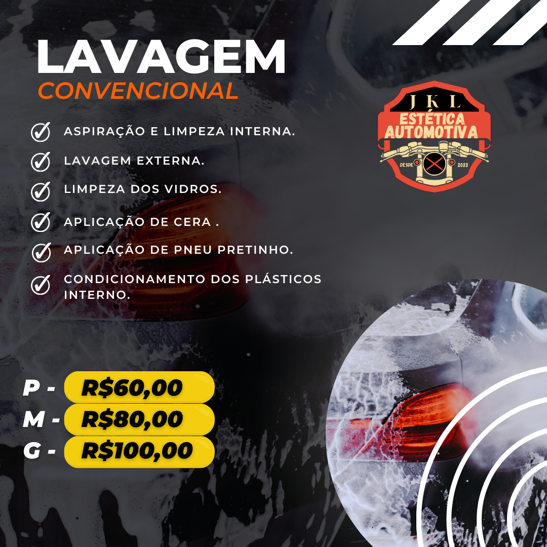 Lavagem Convencional Carro Grande