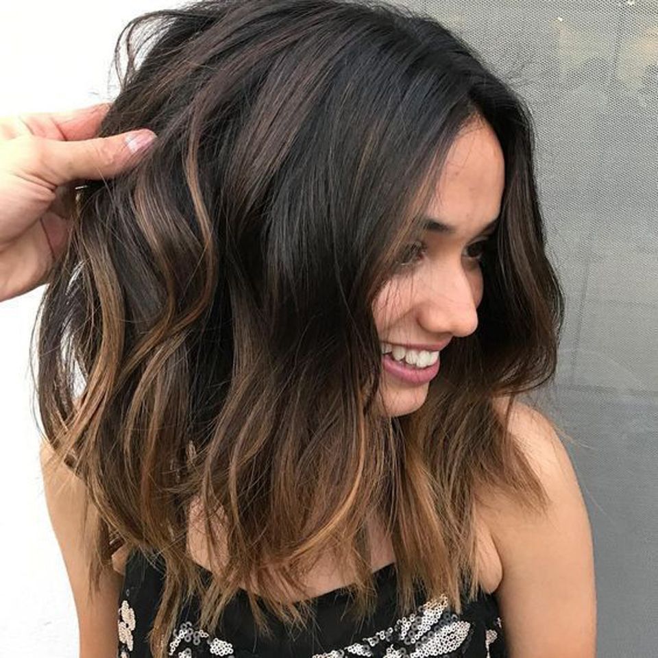 Retoque de mechas cabelo médio