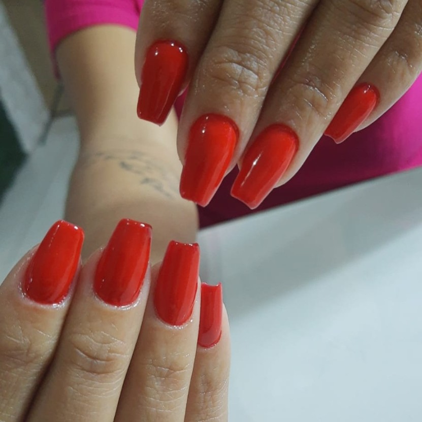 ALONGAMENTOS - mão + esmaltação em gel simples