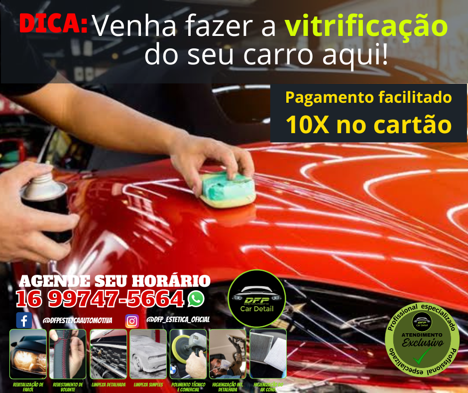 VITRIFICAÇÃO INSIGNIALIGHT 1 ANO COM CORREÇÃO DE PINTURA