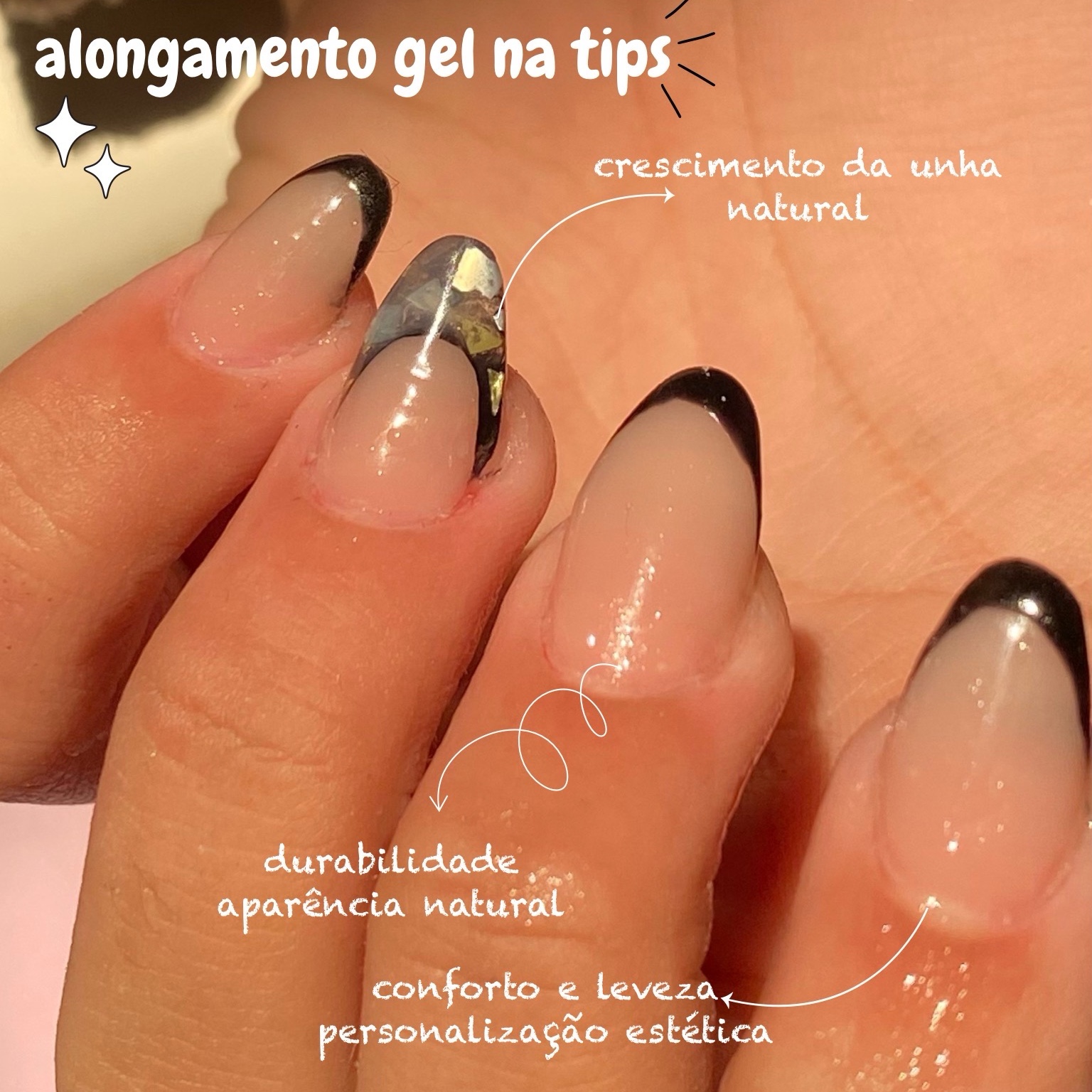Alongamento Gel na tips
