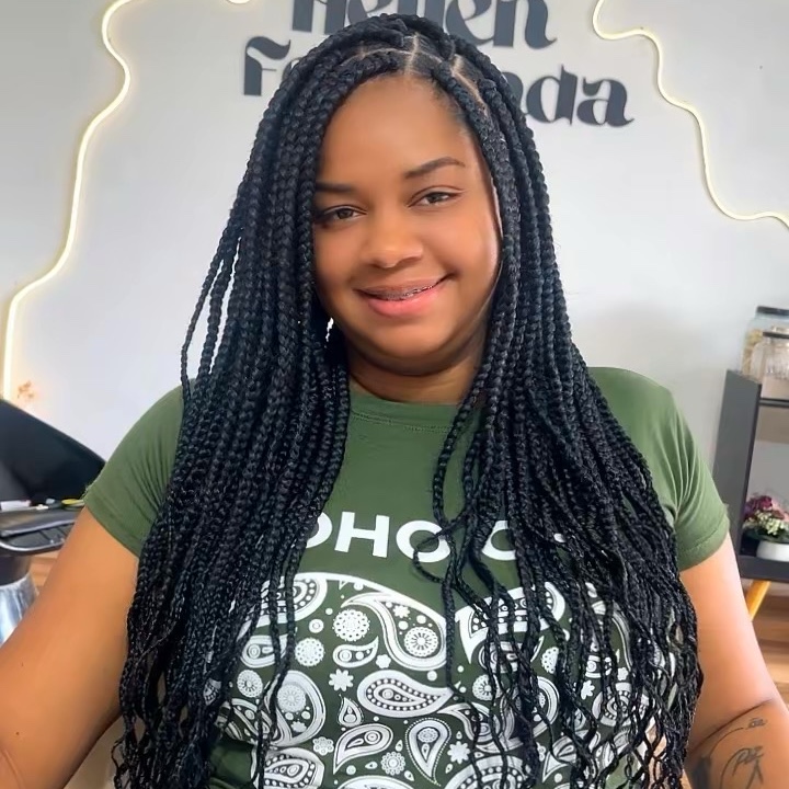 Box braids m com material