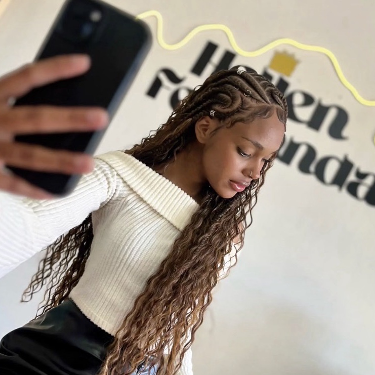 Lemonade braids com material