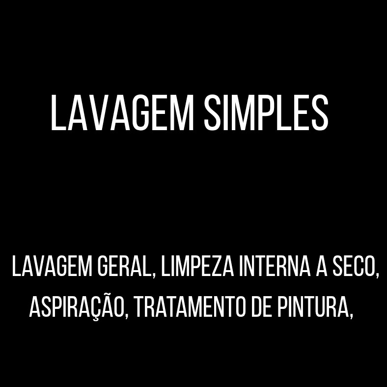 Lavagem simples (Carro)