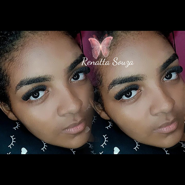 •Cilios efeito glamour  (duas camadas de tufos 40P ou uma camada de tufos 80P)