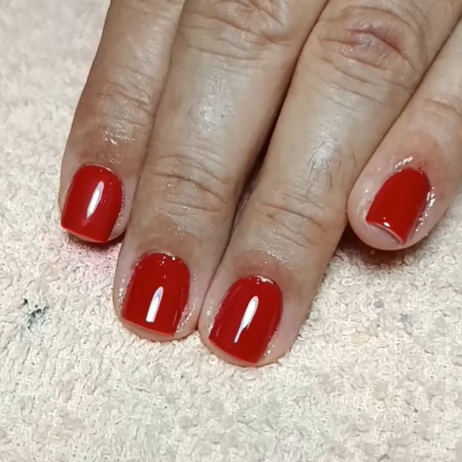 banho de gel/manutenção sem decoração