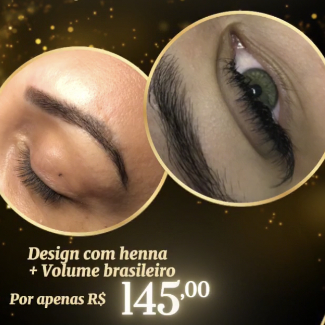 combo final de ano design com henna e vol brasileiro