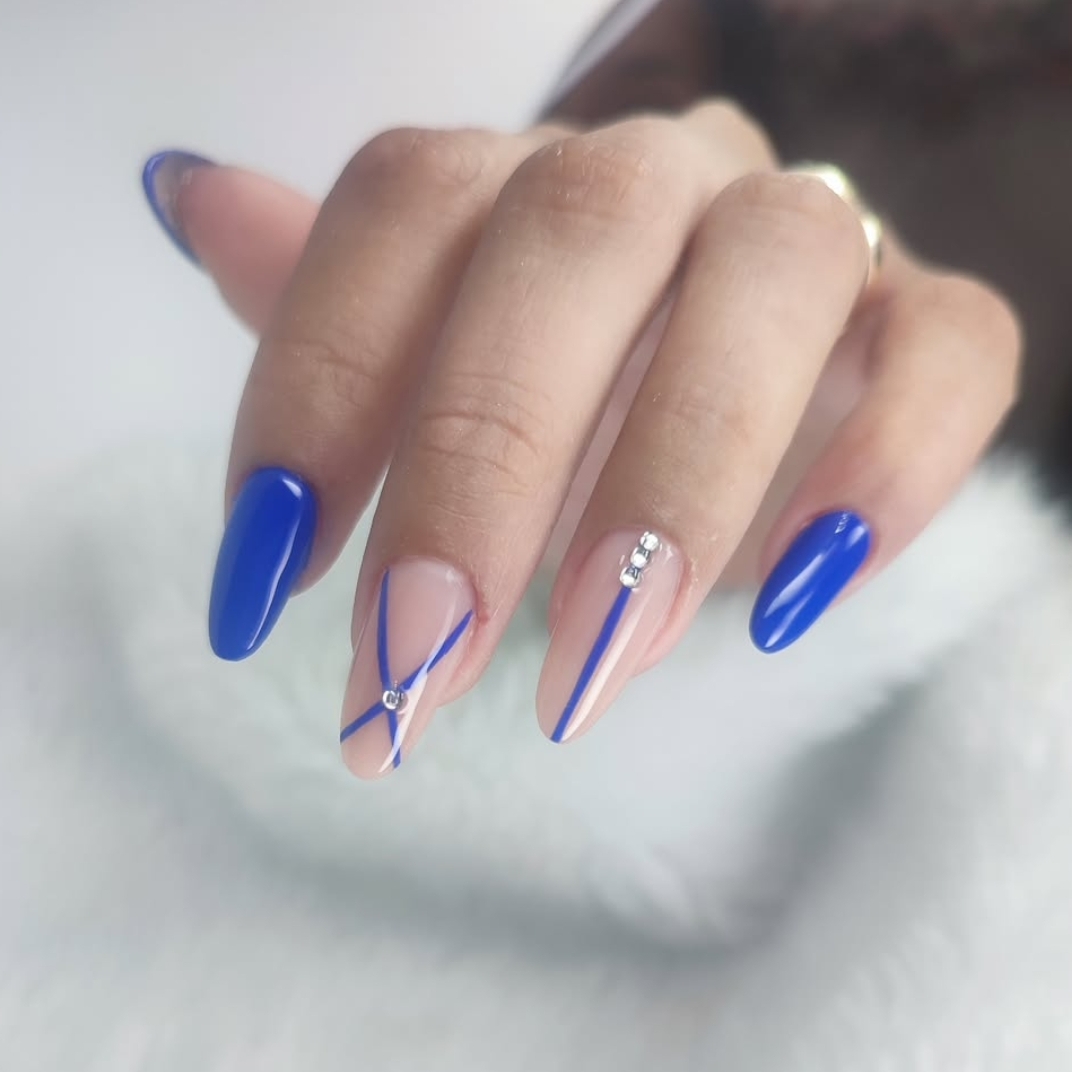 Aplicação de gel decorado