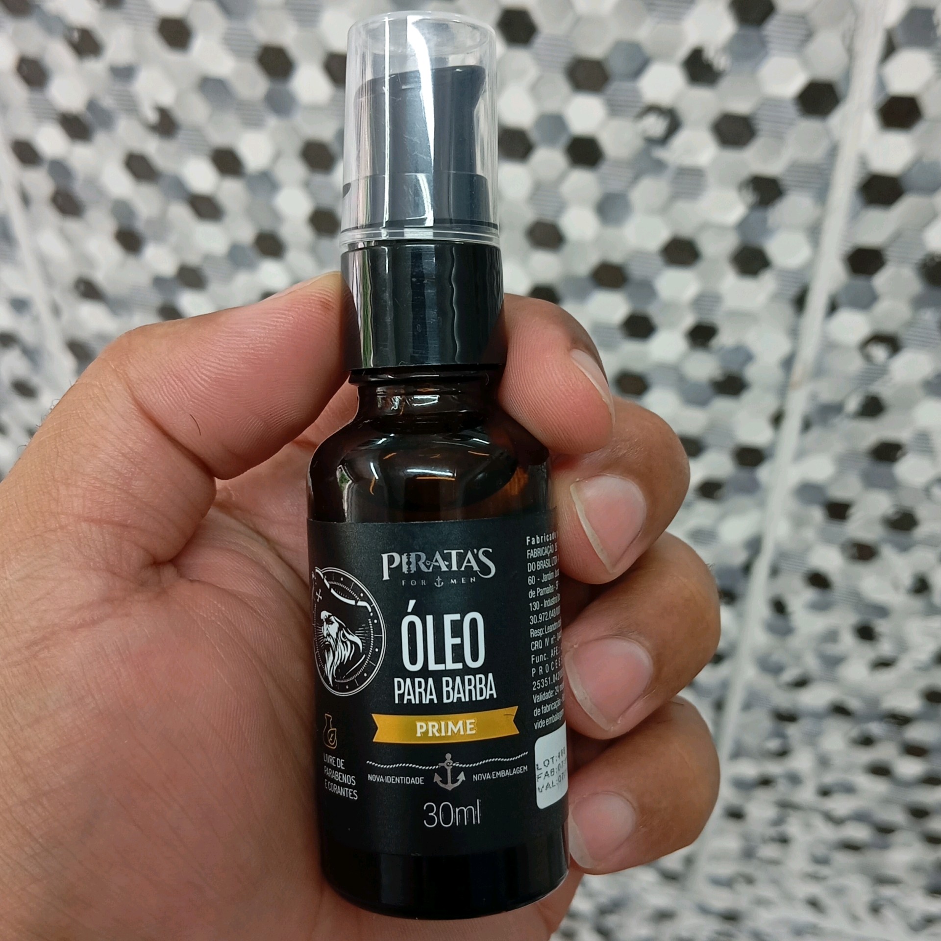 Óleo para Barba prime 30ml PIRATAS FOR MEN