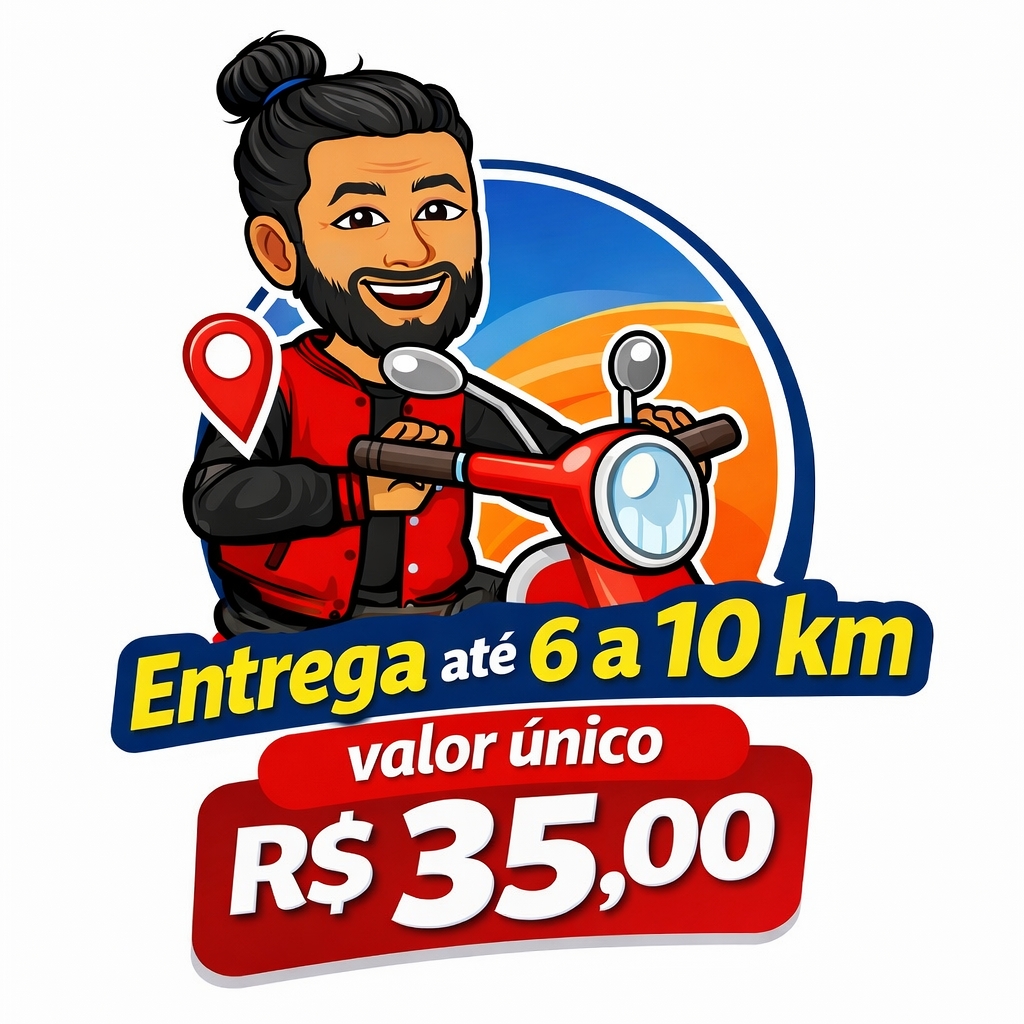 ENTREGA EXPRESS em até 1 HORA 06 a 10 km  R$ 35,00 (valor único)