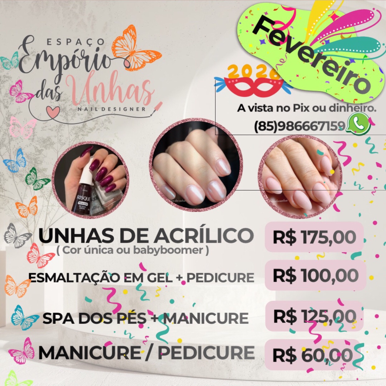 MANICURE PEDICURE FEVEREIRO
