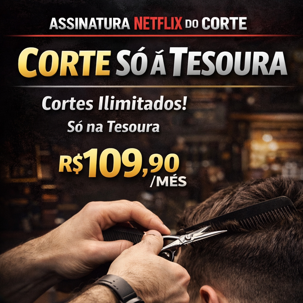 Assinatura Netflix corte só tesoura
