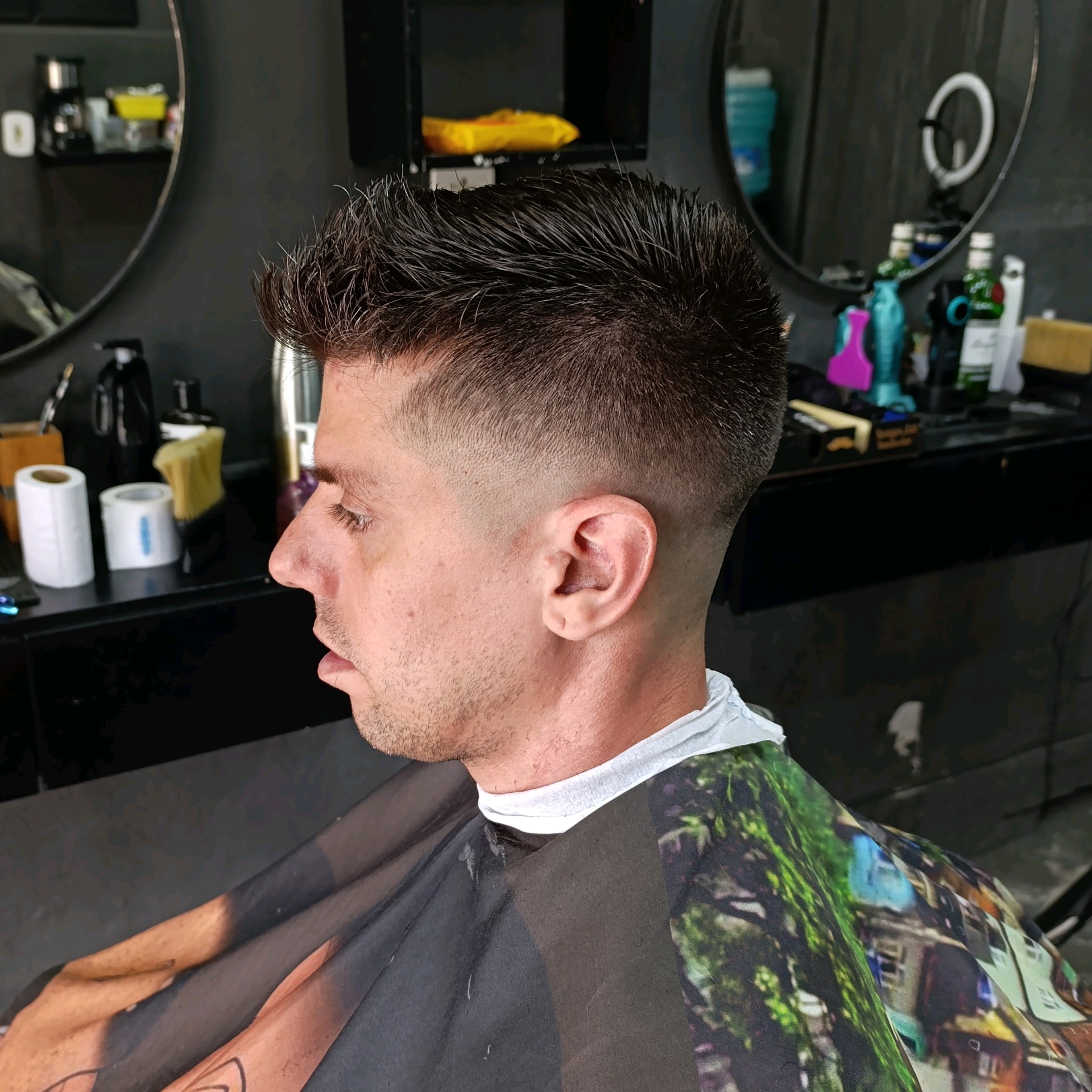 Corte máquina + tesoura