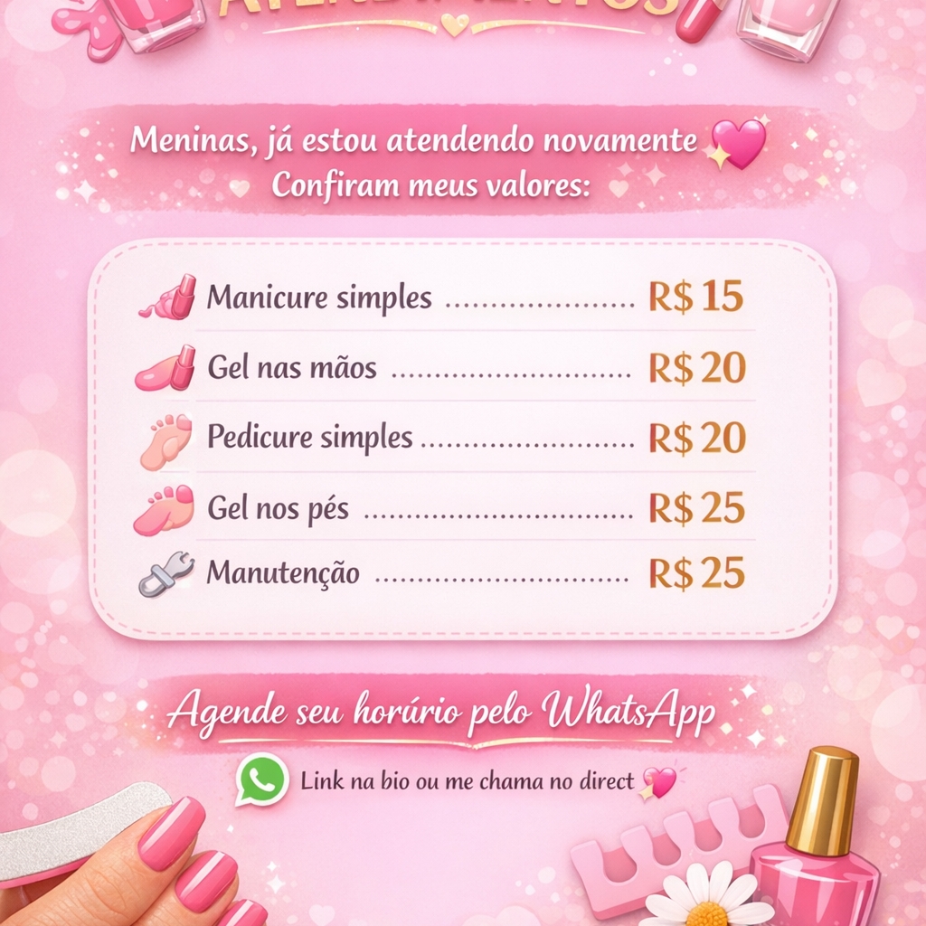 manutenção em gel no pé