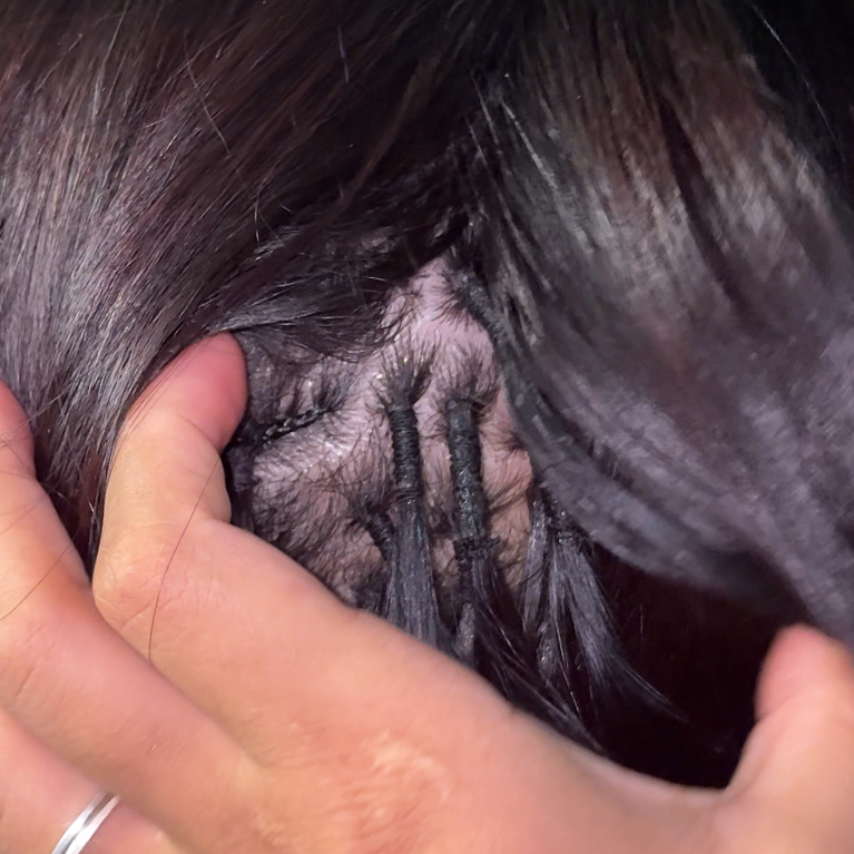 mega hair mão de obra nó italiano