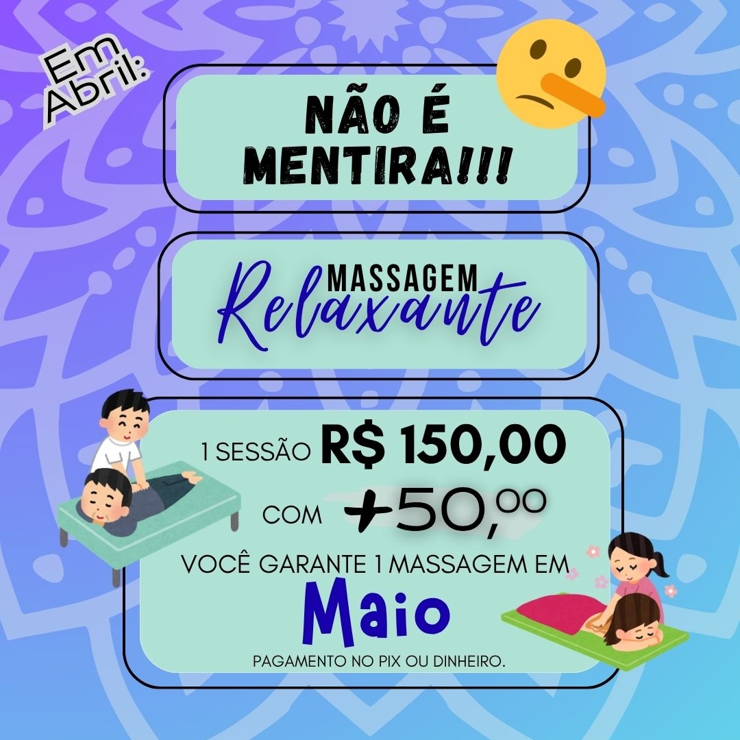 `01 Massagem Relaxante - PROMOÇÃO ABRIL`