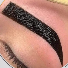 Design de sobrancelha com rena