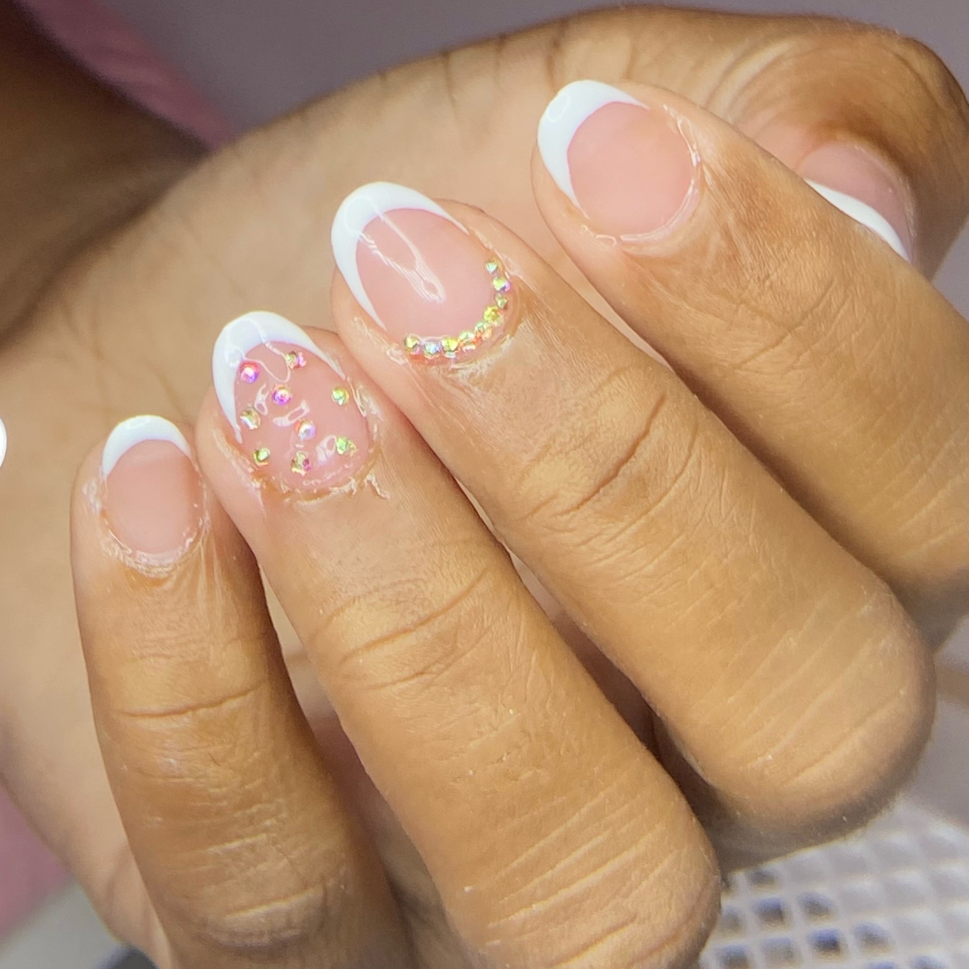 Alongamento fibra de vidro