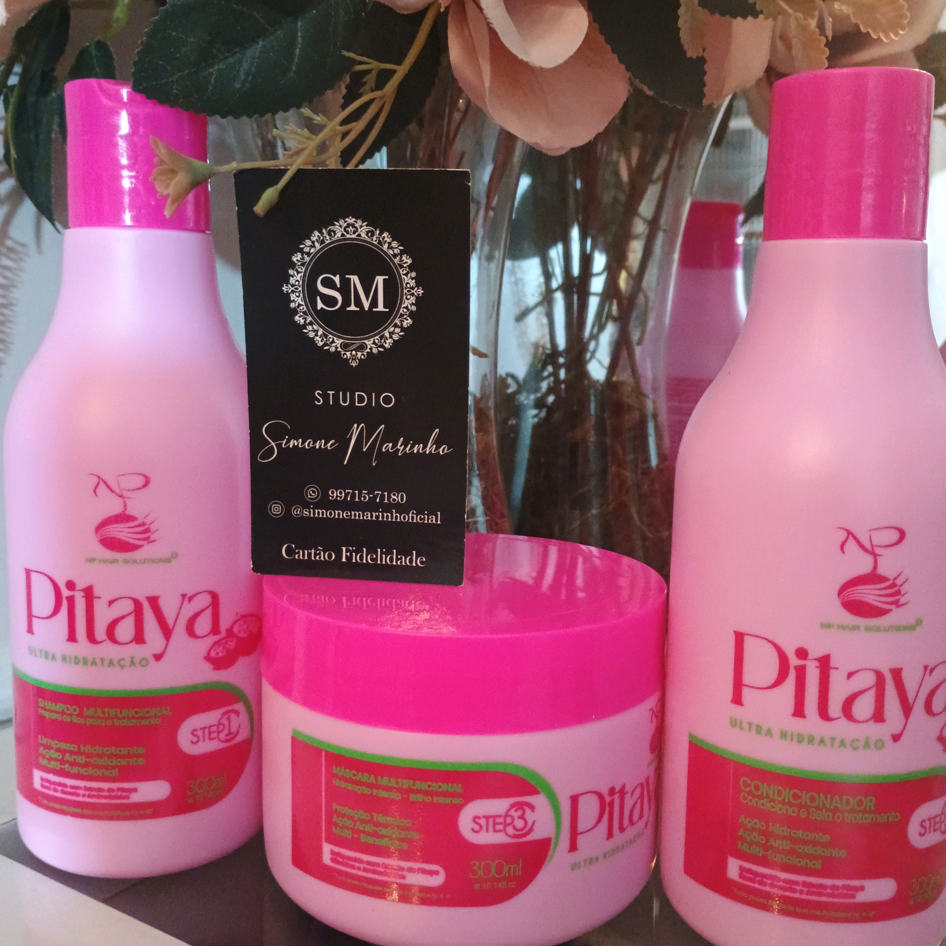 kit Pitaya .3x + brilho,24 HS anti frizz . hidratação intensiva